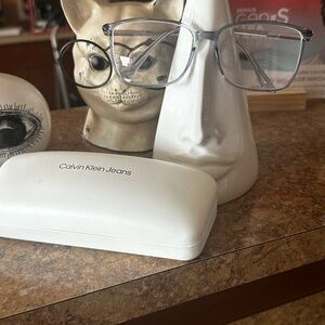 Calvin Klein Jeans Men’s Clear Transparent Frame Glasses